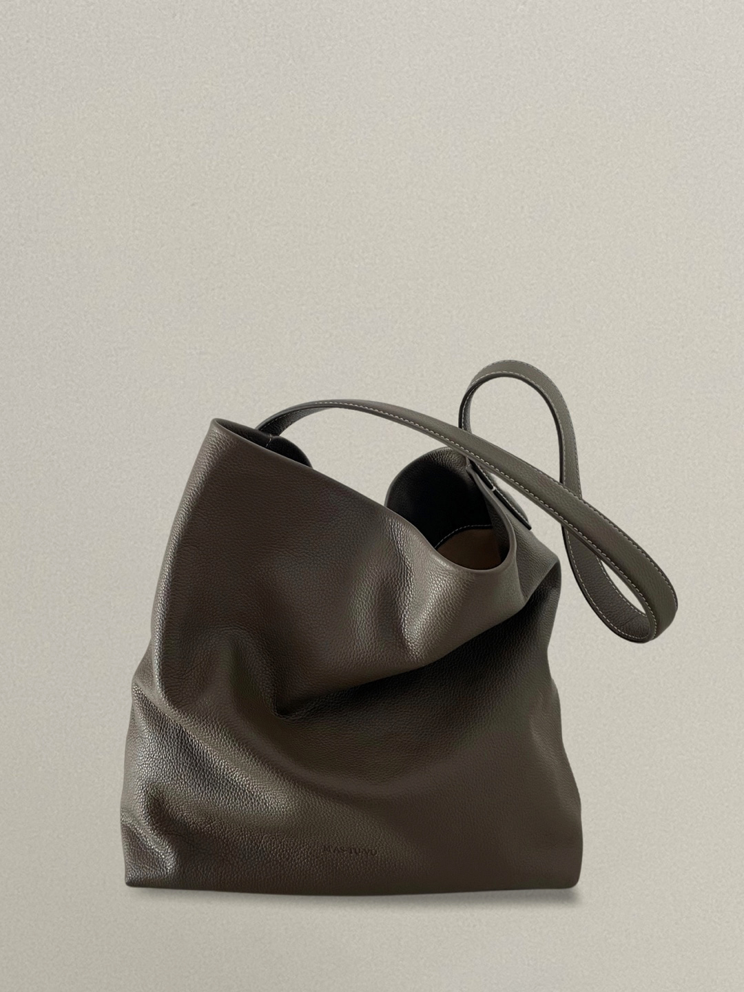 Léo N/S tote bag_dark olive(M)